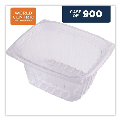 PLA Rectangular Deli Containers, 16 oz, 4.8 x 5.9 x 2.8, Clear, Plastic, 900/Carton