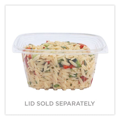 PLA Rectangular Deli Containers, 16 oz, 4.8 x 5.9 x 2.8, Clear, Plastic, 900/Carton