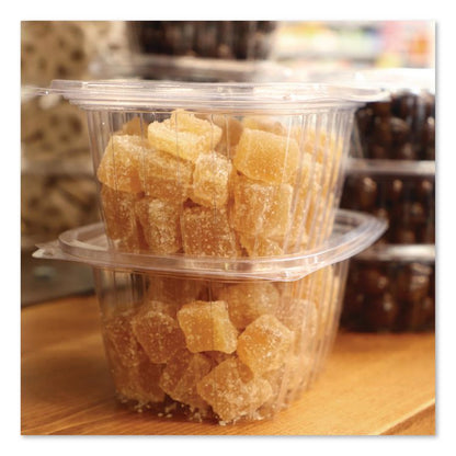 PLA Rectangular Deli Containers, 16 oz, 4.8 x 5.9 x 2.8, Clear, Plastic, 900/Carton