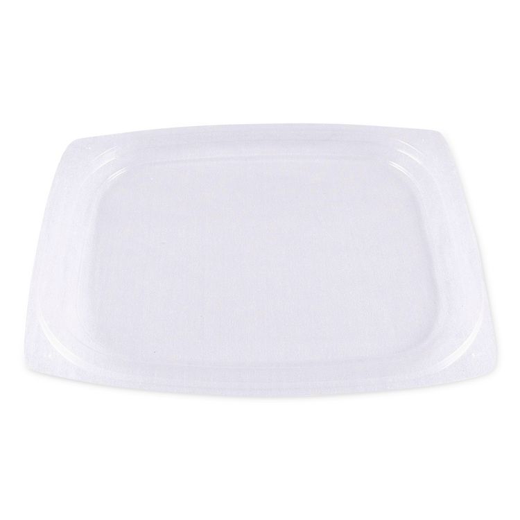 PLA Rectangular Deli Container Lids, 4.8 x 5.9 x 0.3, Clear, Plastic, 900/Carton