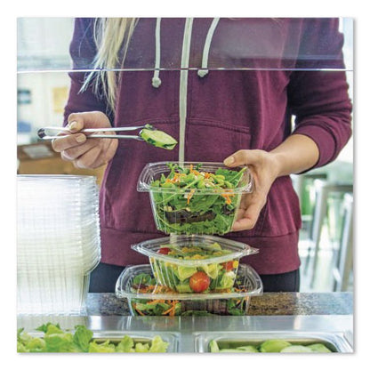PLA Rectangular Deli Container Lids, 4.8 x 5.9 x 0.3, Clear, Plastic, 900/Carton