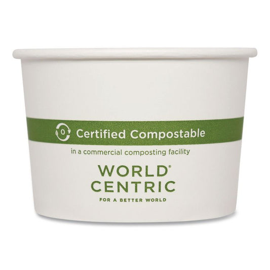 Paper Bowls, 8 oz, 3.5" Diameter x 2.3" h, White, 1,000/Carton