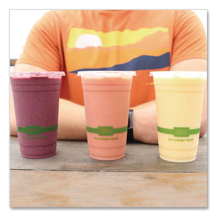 PLA Clear Cold Cups, 20 oz, Plastic, Clear, 1,000/Carton