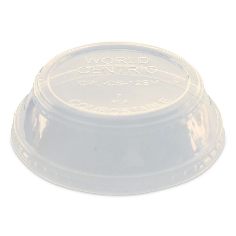 PLA Clear Cold Cup Lids, Dome Lid, Fits 9 oz to 24 oz Parfait Cups, Plastic, Clear, 1,000/Carton