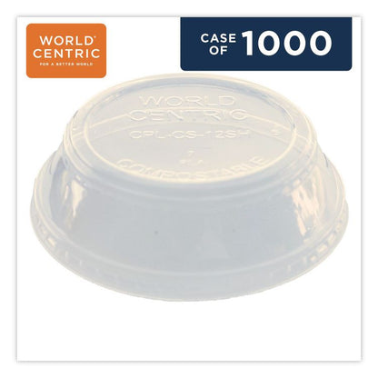 PLA Clear Cold Cup Lids, Dome Lid, Fits 9 oz to 24 oz Parfait Cups, Plastic, Clear, 1,000/Carton