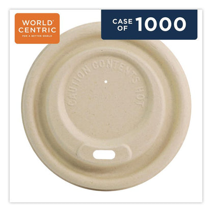 Fiber Lids for Cups, Fits 10 to 20 oz Hot Cups, Natural, 1,000/Carton