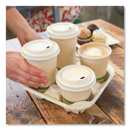 Fiber Lids for Cups, Fits 10 to 20 oz Hot Cups, Natural, 1,000/Carton