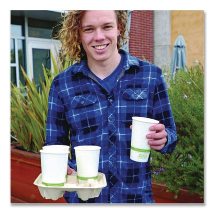 Paper Hot Cups, 16 oz, White, 1,000/Carton