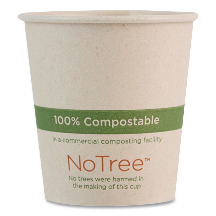 NoTree Paper Hot Cups, 4 oz, Natural, 1,000/Carton
