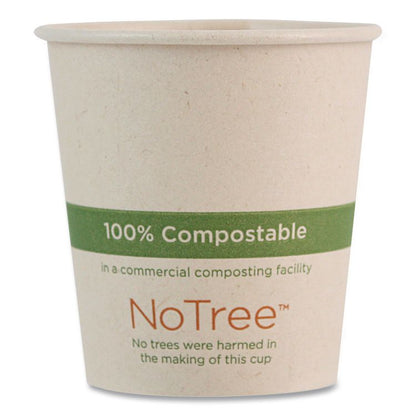 NoTree Paper Hot Cups, 4 oz, Natural, 1,000/Carton