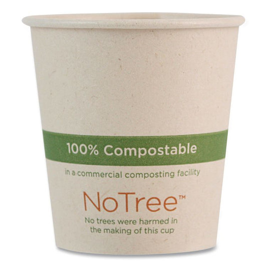 NoTree Paper Hot Cups, 4 oz, Natural, 1,000/Carton
