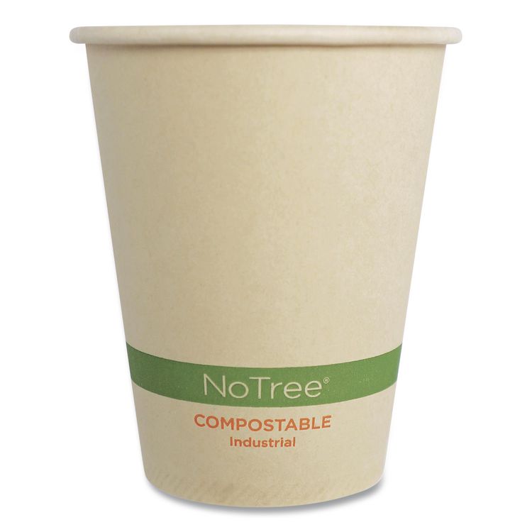 NoTree Paper Hot Cups, 8 oz, Natural, 1,000/Carton
