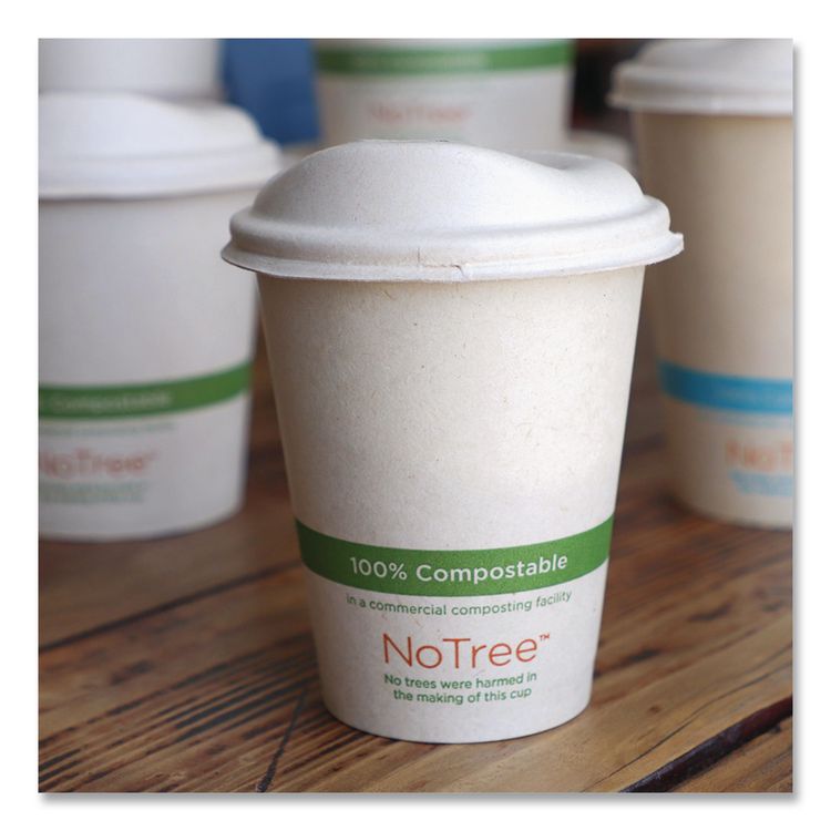 NoTree Paper Hot Cups, 8 oz, Natural, 1,000/Carton