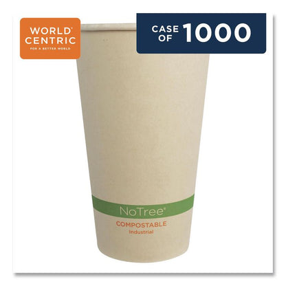 NoTree Paper Hot Cups, 16 oz, Natural, 1,000/Carton