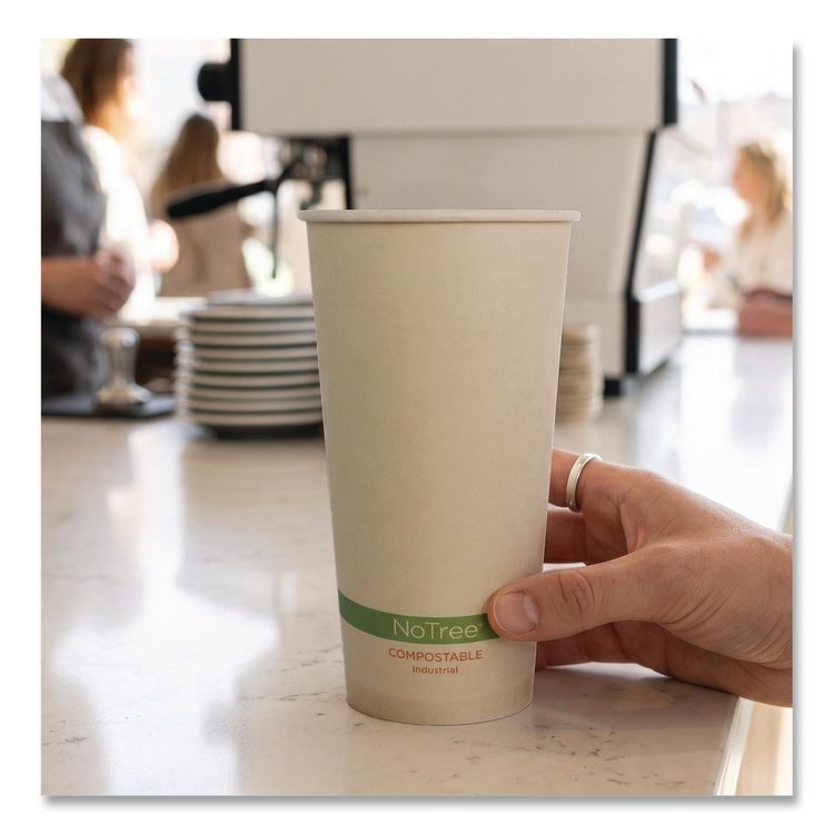NoTree Paper Hot Cups, 20 oz, Natural, 1,000/Carton