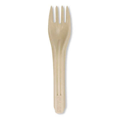 NoTree Cutlery, Light Mediumweight, Fork, Paper, Natural, 1,000/Carton