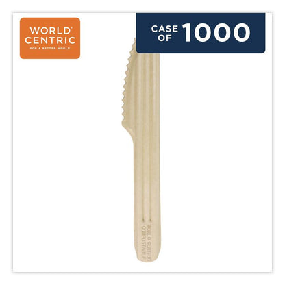NoTree Cutlery, Light Mediumweight, Knife, Paper, Natural, 1,000/Carton