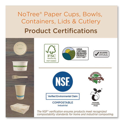 NoTree Cutlery, Light Mediumweight, Knife, Paper, Natural, 1,000/Carton