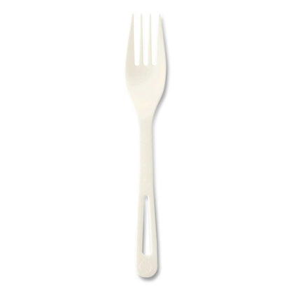 TPLA Bulk Cutlery, Fork, Plastic, Light Beige, 1,000/Carton