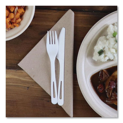 TPLA Bulk Cutlery, Fork, Plastic, Light Beige, 1,000/Carton