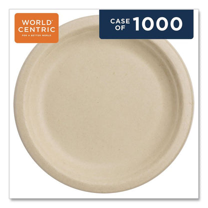 Fiber Plates, Paper, 7" dia, Natural, 1,000/Carton