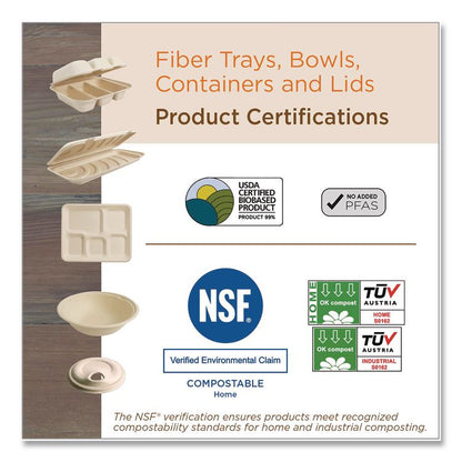 Fiber Plates, Paper, 7" dia, Natural, 1,000/Carton