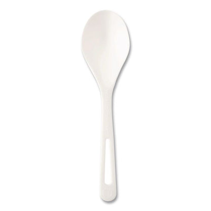 TPLA Bulk Cutlery, Soup Spoon, Plastic, Light Beige, 1,000/Carton