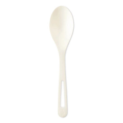 TPLA Bulk Cutlery, Spoon, Plastic, Light Beige, 1,000/Carton