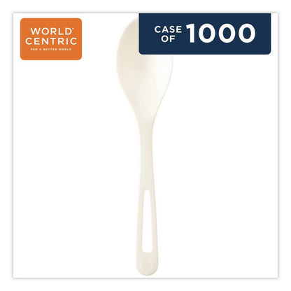 TPLA Bulk Cutlery, Spoon, Plastic, Light Beige, 1,000/Carton