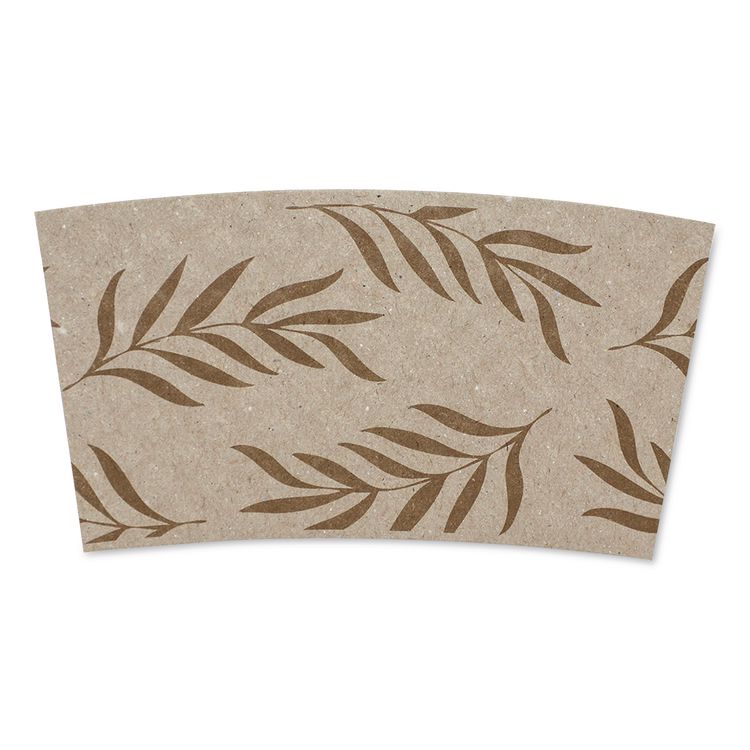 Hot Cup Sleeves, Fits 10, 12, 16, 20 oz Cups, Natural, 1,000/Carton