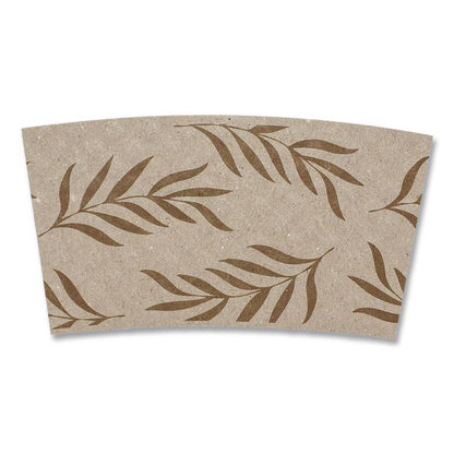 Hot Cup Sleeves, Fits 8 oz Cups, Natural, 1,000/Carton