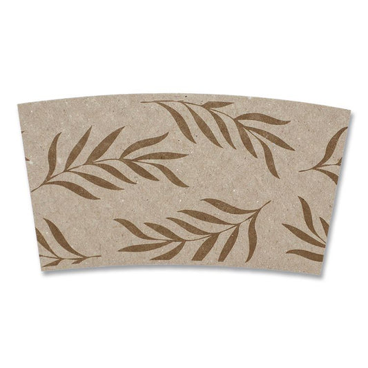 Hot Cup Sleeves, Fits 8 oz Cups, Natural, 1,000/Carton