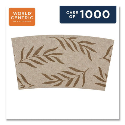 Hot Cup Sleeves, Fits 8 oz Cups, Natural, 1,000/Carton