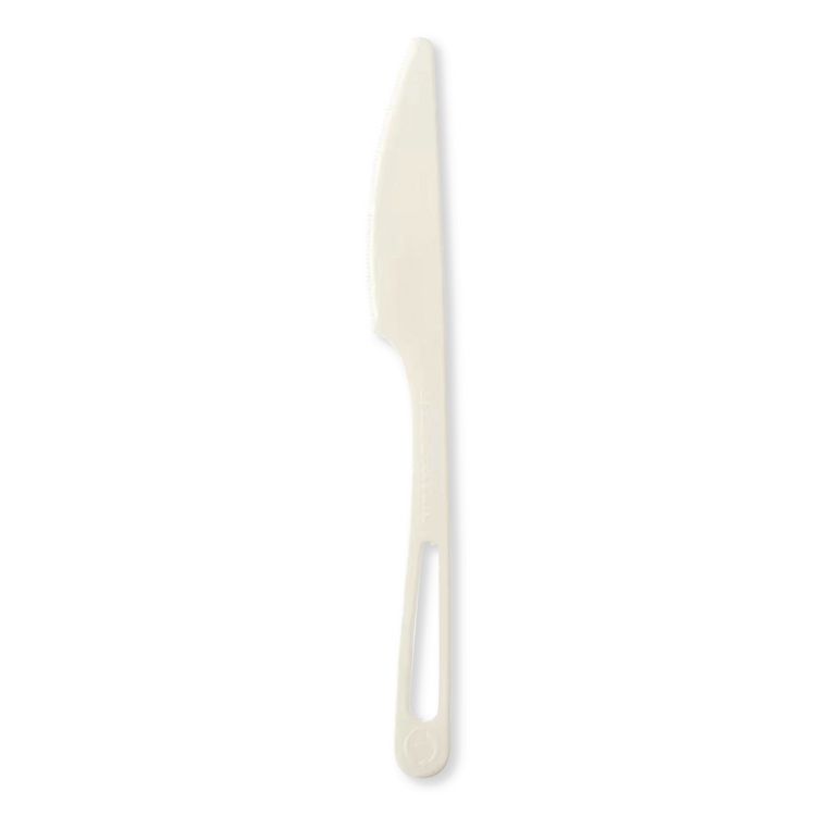 TPLA Cutlery, Medium Heavyweight, Knife, Plastic, Light Beige, 24/Pack