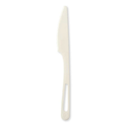 TPLA Cutlery, Medium Heavyweight, Knife, Plastic, Light Beige, 24/Pack
