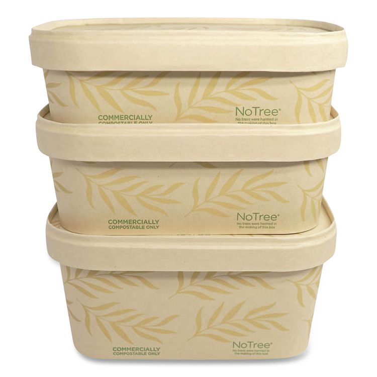 Paper Lids for Containers, 4.7 x 6.8 x 0.8, Natural, Paper, 300/Carton