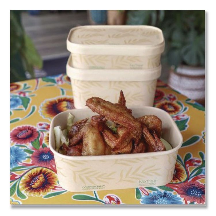 Paper Lids for Containers, 4.7 x 6.8 x 0.8, Natural, Paper, 300/Carton