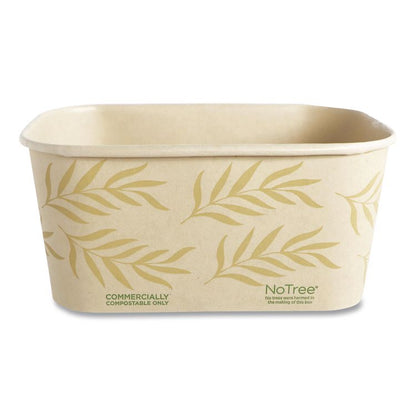 No Tree Rectangular Containers, 32 oz, 4.7 x 6.8 x 3, Natural, Sugarcane, 300/Carton