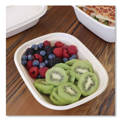 Laminated Fiber Containers, 20 oz, 6.7 x 8.7 x 1.7, Natural, Sugarcane Fiber, 400/Carton