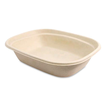Laminated Fiber Containers, 30 oz, 6.7 x 8.7 x 2.1, Natural, Sugarcane Fiber, 400/Carton