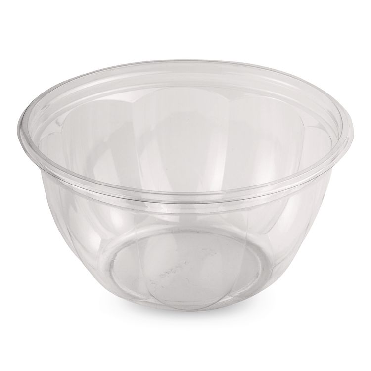 PLA Salad Bowls, 16 oz, 5.4" dia x 2.7"h, Clear, Plastic, 450/Carton
