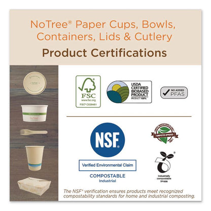 No Tree Folded Takeout Containers, 26 oz, 4.2 x 5.2 x 2.5, Natural, Sugarcane, 450/Carton