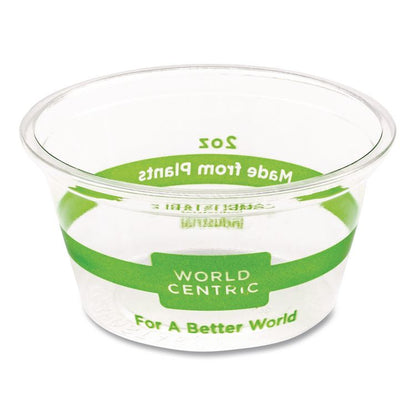 PLA Clear Portion Cups, Souffle, 2 oz, Plastic, Clear, 2,000/Carton