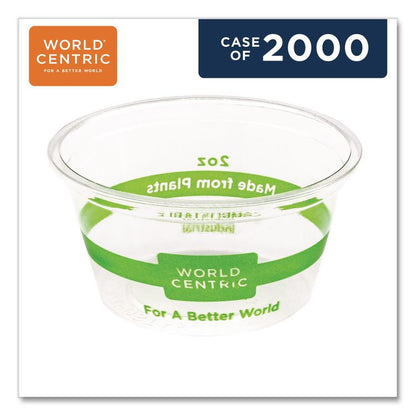 PLA Clear Portion Cups, Souffle, 2 oz, Plastic, Clear, 2,000/Carton