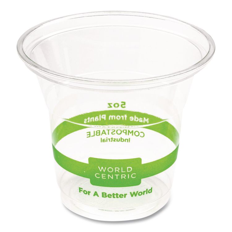 PLA Clear Cold Cups, 5 oz, Plastic, Clear, 2,000/Carton