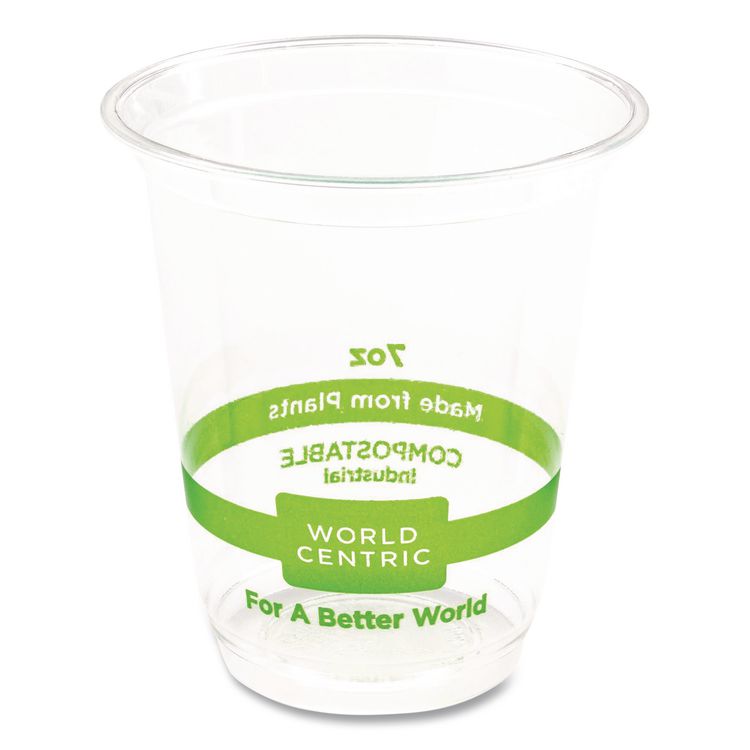PLA Clear Cold Cups, 7 oz, Plastic, Clear, 2,000/Carton