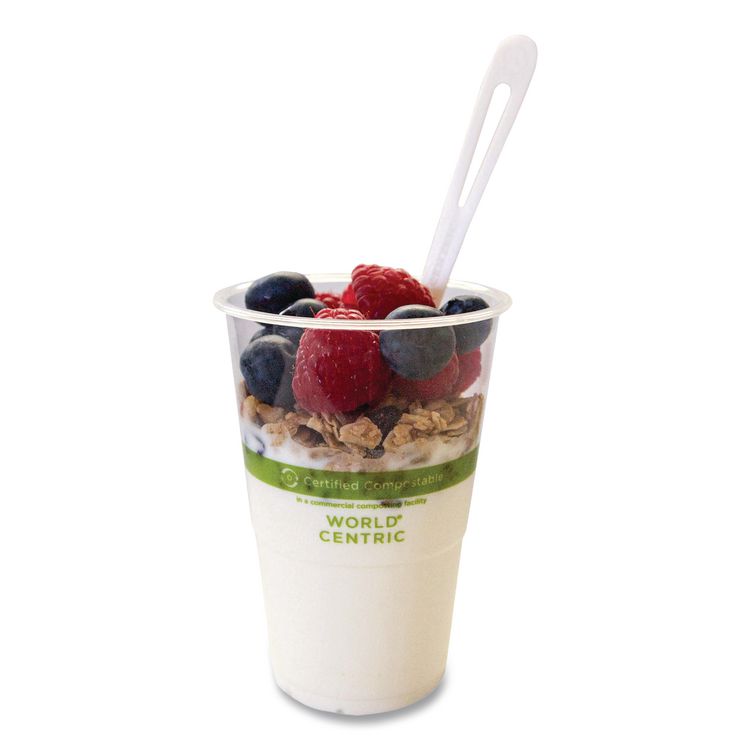 PLA Clear Cold Cups, 9 oz, Plastic, Clear, 2,000/Carton