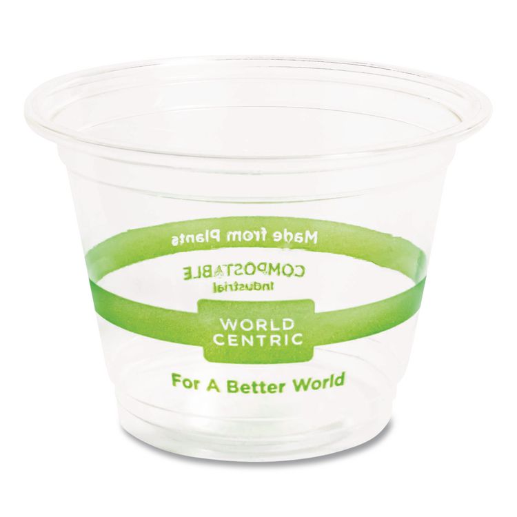 PLA Clear Cold Cups, 9 oz, Plastic, Clear, 1,000/Carton