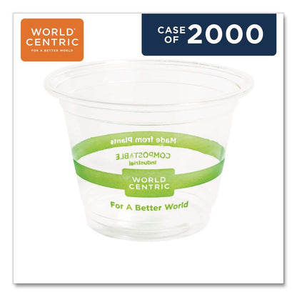 PLA Clear Cold Cups, 9 oz, Plastic, Clear, 1,000/Carton