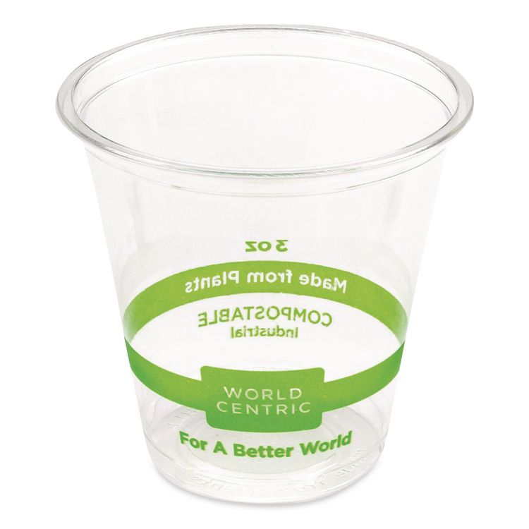 PLA Clear Portion Cups, 3 oz, Plastic, Clear, 2,500/Carton